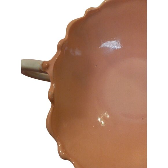 Anchor Hocking Oyster and Pearl Nappy Olive Berry Bowl Vintage Uranium Glass - Picture 9 of 16